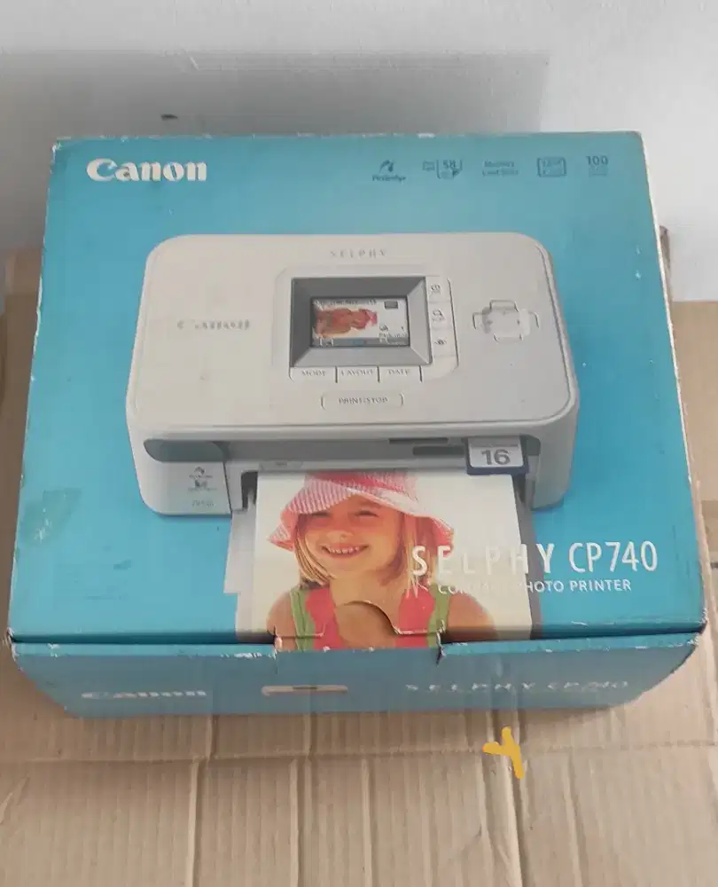 Canon SELPHY CP740 Printer Foto Portable Like New Fullset Lengkap