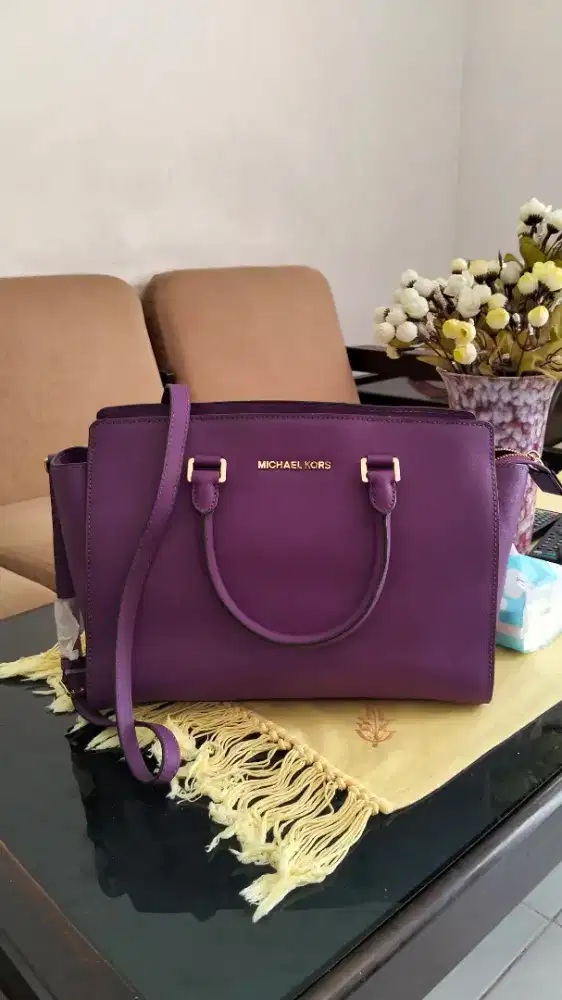 Michael Kors Selma LG TZ Satchel Leather