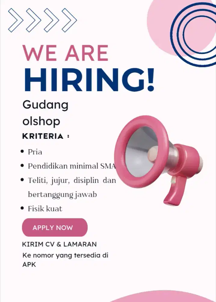 LOWONGAN KERJA GUDANG OLSHOP