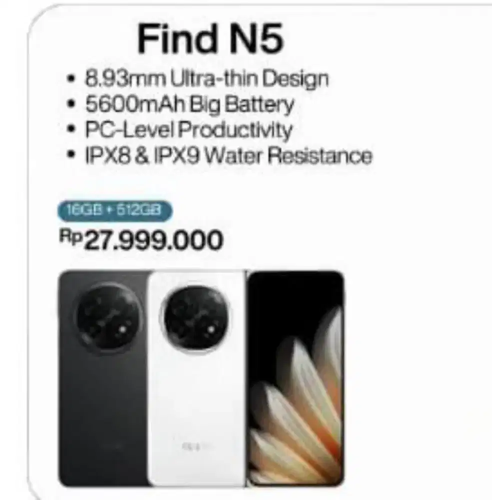 HEADPHONE ANDROID FIND N5 16/512GB