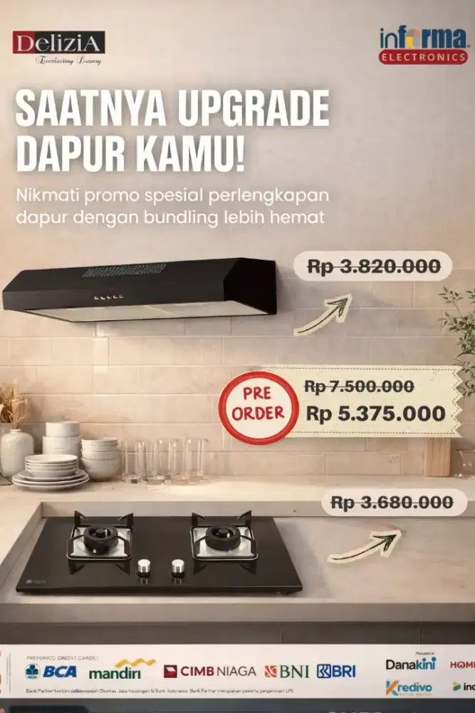 Bundling set kompor & cookerhood lebih hemat