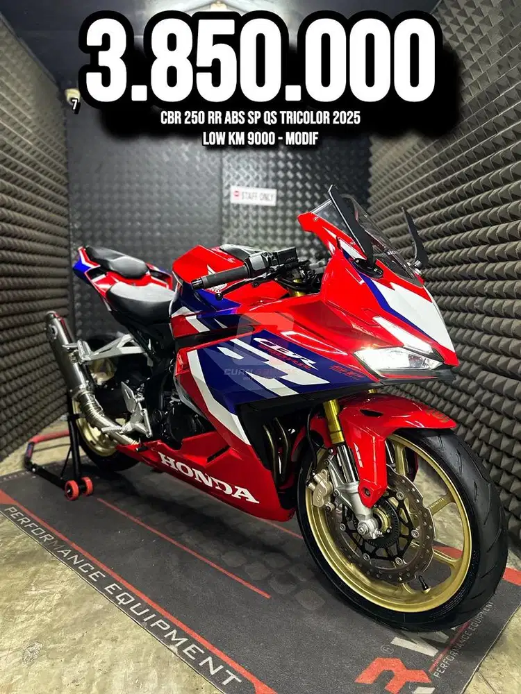 CBR 250 RR ABS SP QS 2025 TRICOLOR LOW KM 9XXX MODIF PAJAK ON RAWATAN