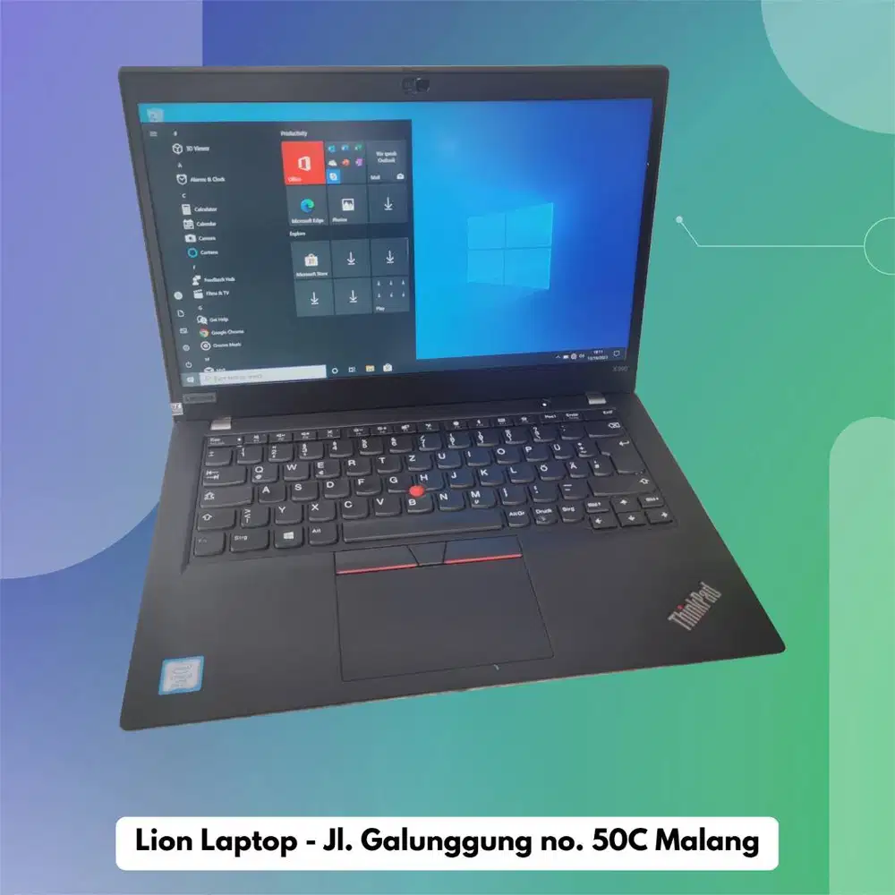 RAM 16GB SSD 256GB Core i5 Gen 8 Slim Lenovo Thinkpad X390 [15|05]