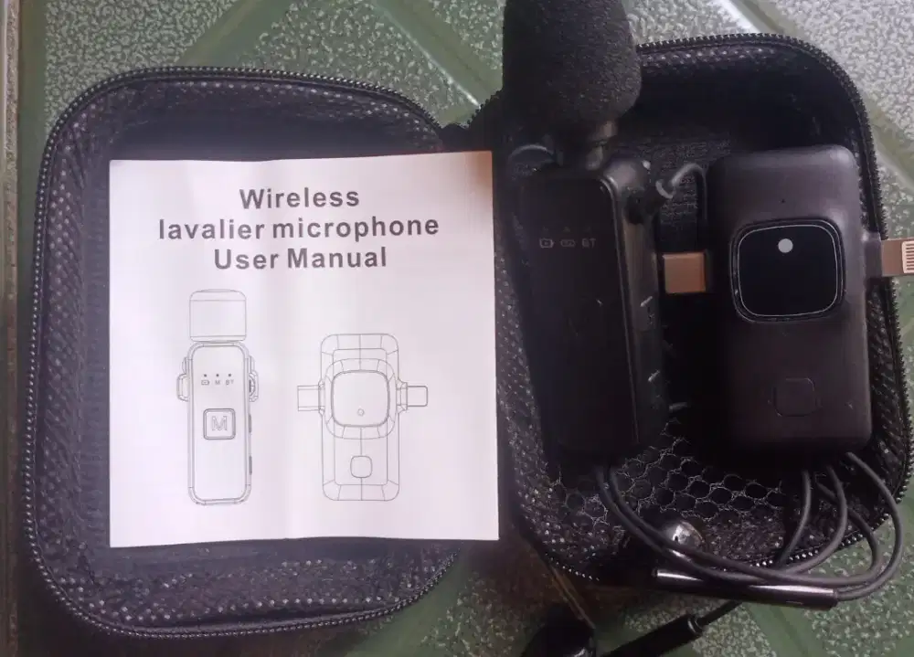 Wireless Lavalier Microphone Mic For iPhone Android Camera PC