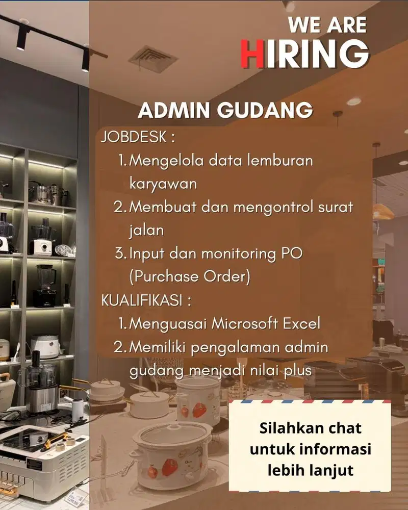 ADMIN GUDANG PENGIRIMAN