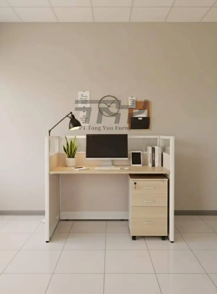meja kubical staff kantor