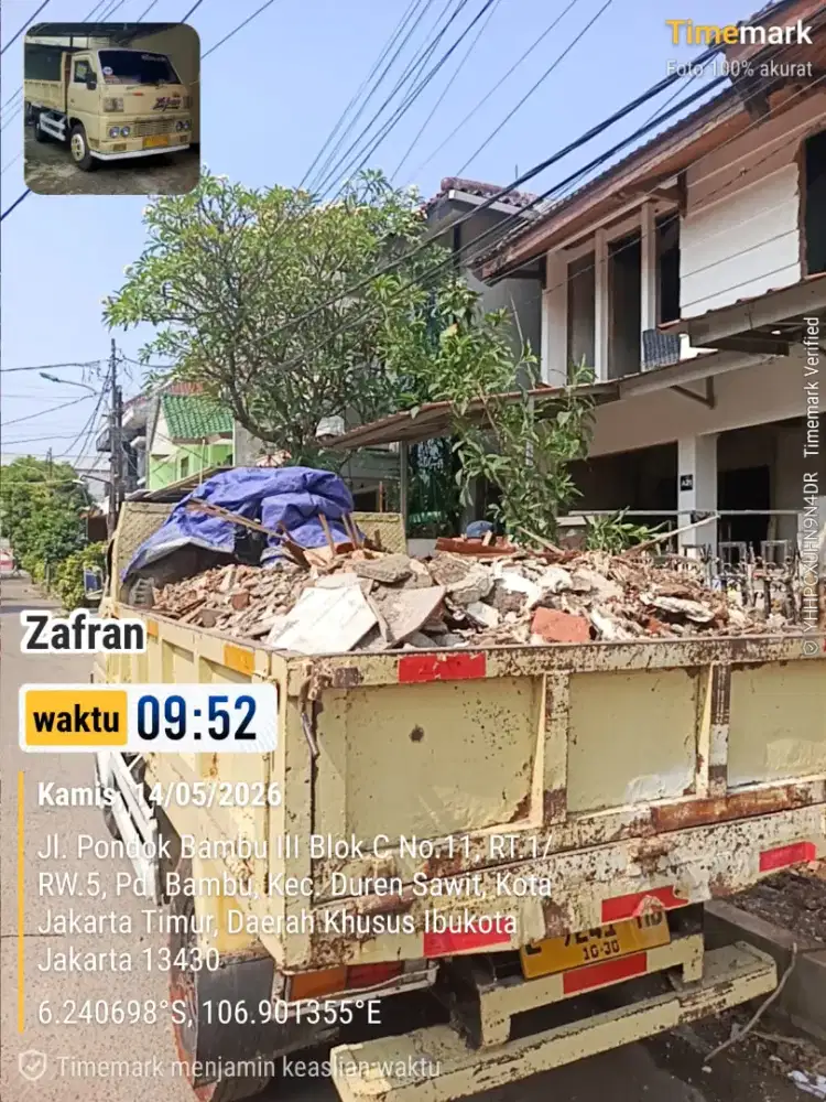 Jasa buang puing dan pengurugan lahan