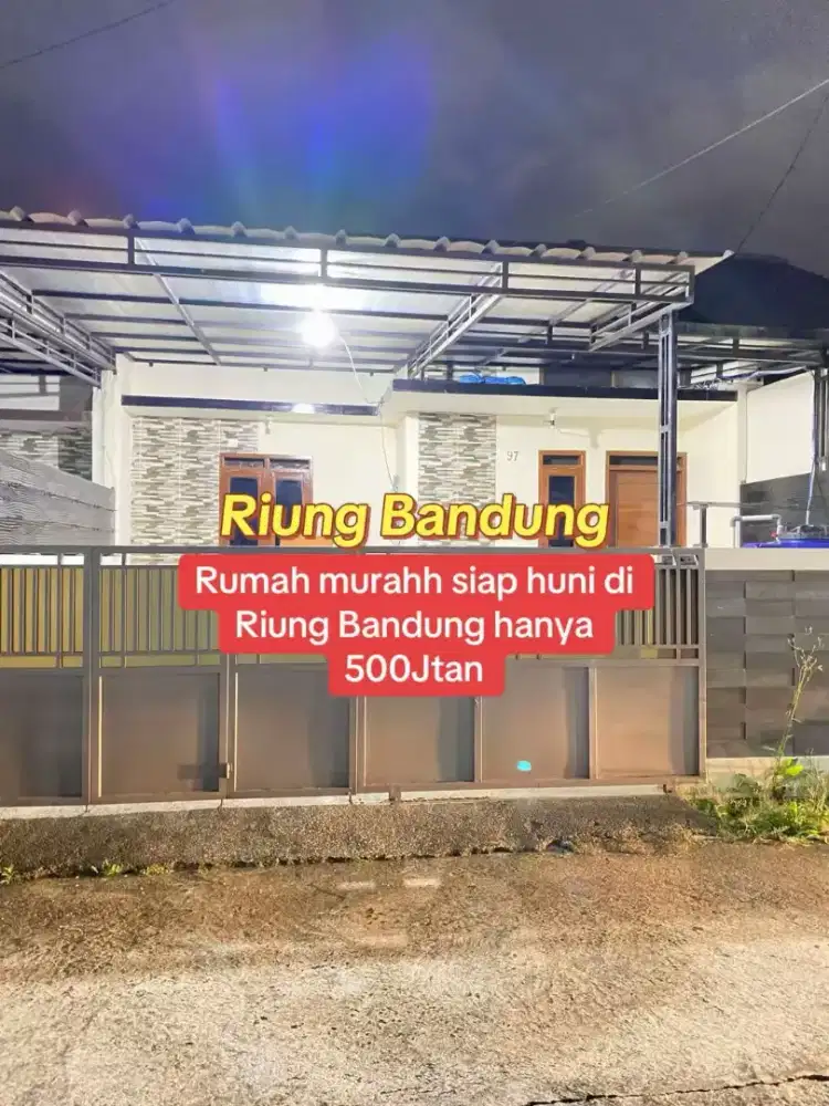 Murahh...Rumah di dalam cluster Riung Bandung hanya 500Jtan