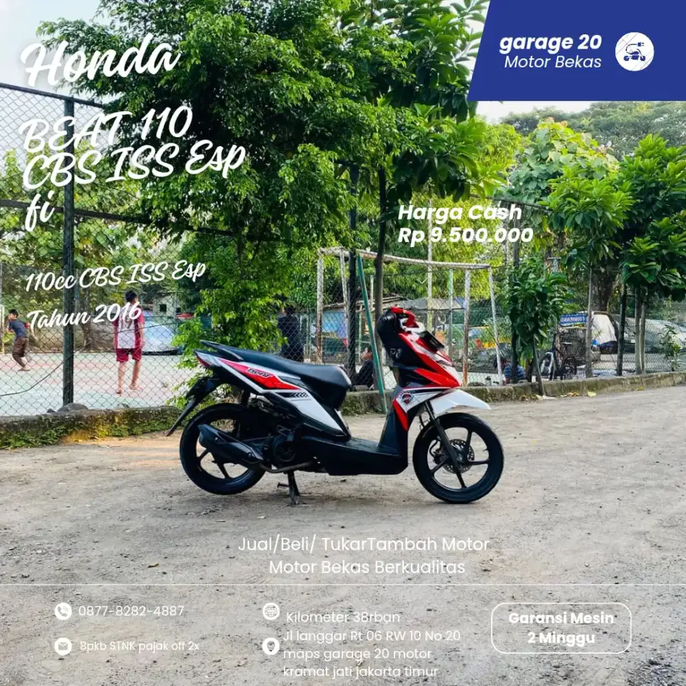 Honda Beat Eco 110cc CBS Pgm_Fi Tahun 2016