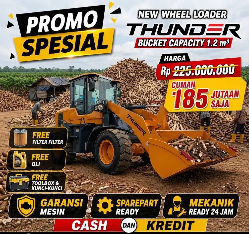 Thunder Wheel Loader China Tangguh dan Handal Garansi Part Ready Stock