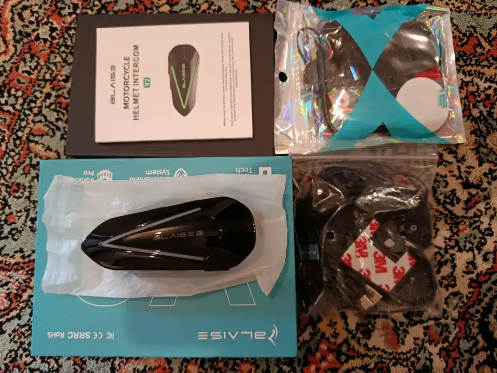 BLAISE V2 Intercom Helm RGB Keren Waterproof Garansi 1 Tahun