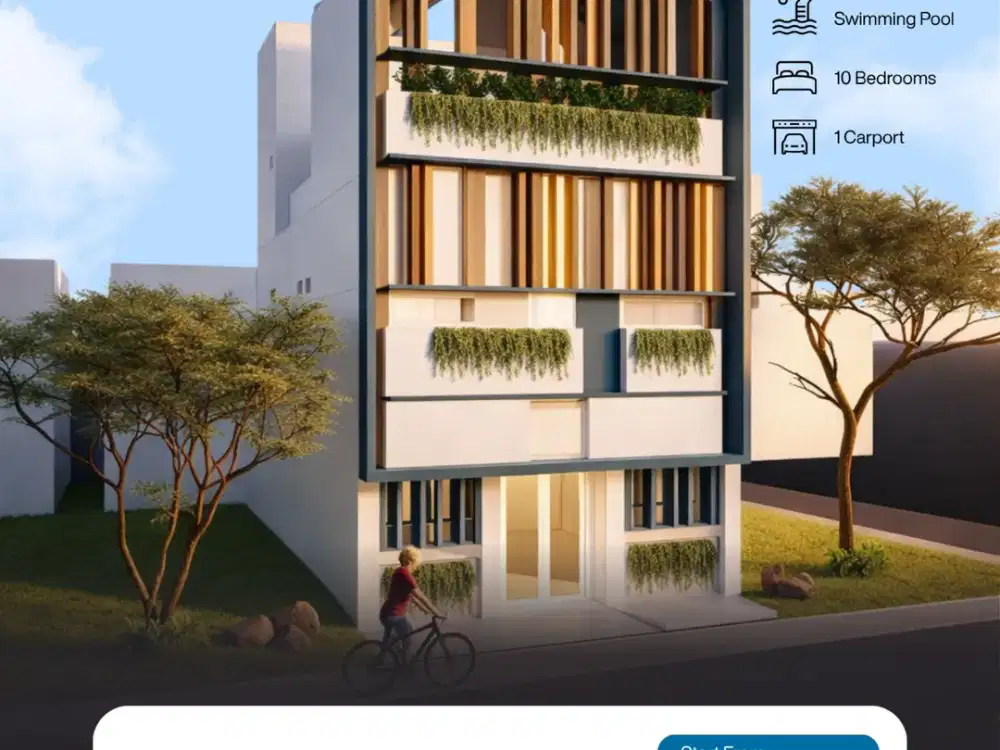 Kost harga 975 jt sudah 10 kamar tidur dekat kampus UB Malang