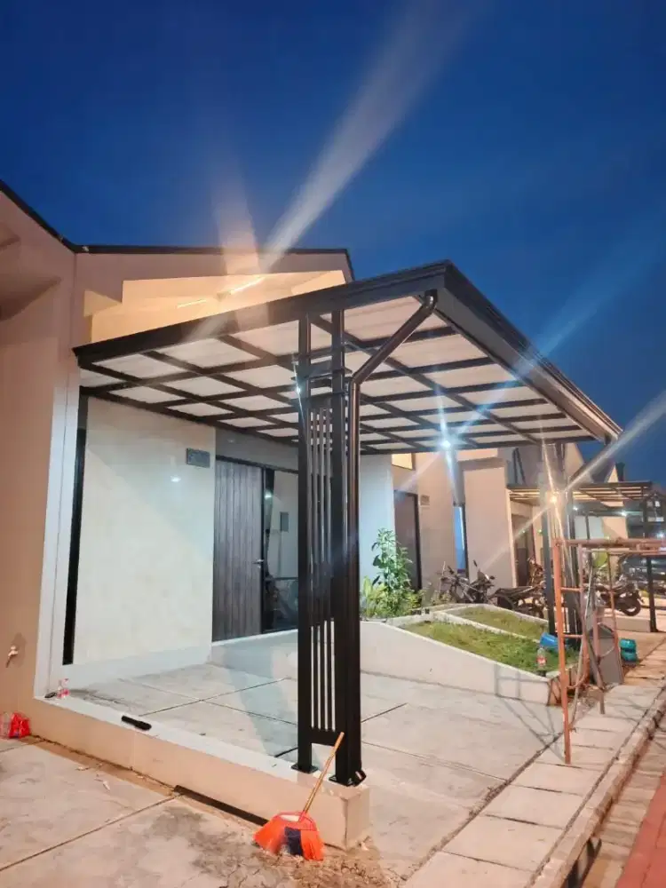 kanopi alderon kardoba minimalis rangka double 829