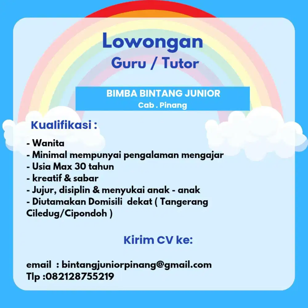 Lowongan Kerja Tutor