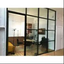 Plafon - Partisi Gypsum + Alumunium  SEKAT KACA ALUMINIUM + Kaca + PVC