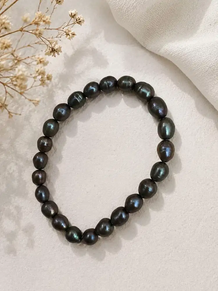 Gelang Black Pearl Freshwater Elegant Bracelet