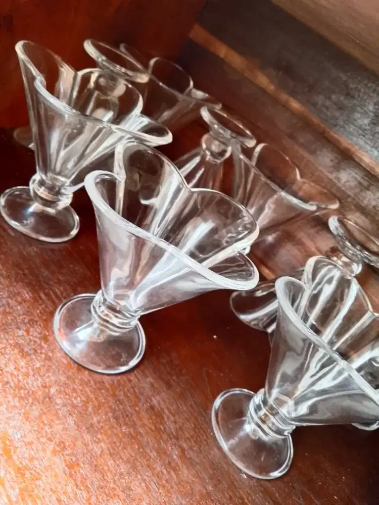 Gelas dessert tebal dan cantik, 9pcs