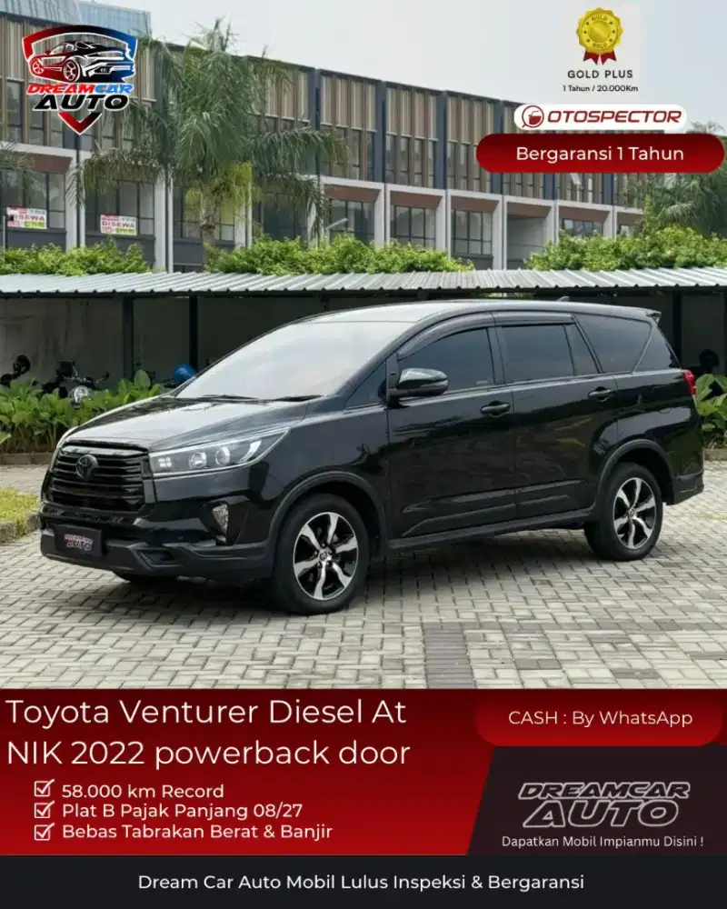 [KM58RB] Toyota Venturer Diesel AT NIK 2022