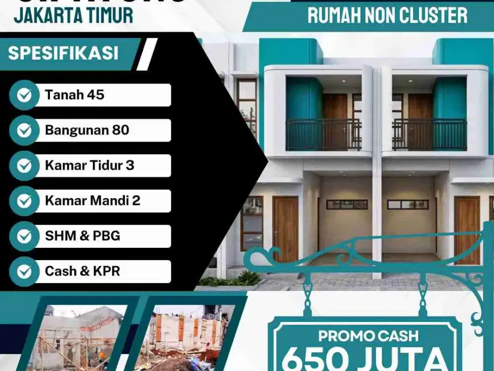 Dijual Rumah Modern Minimalis Cipayung Jakarta Timur