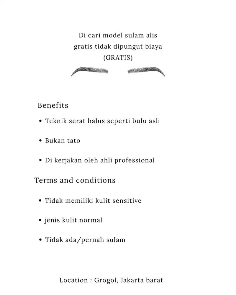 di cari model sulam dan eyelash