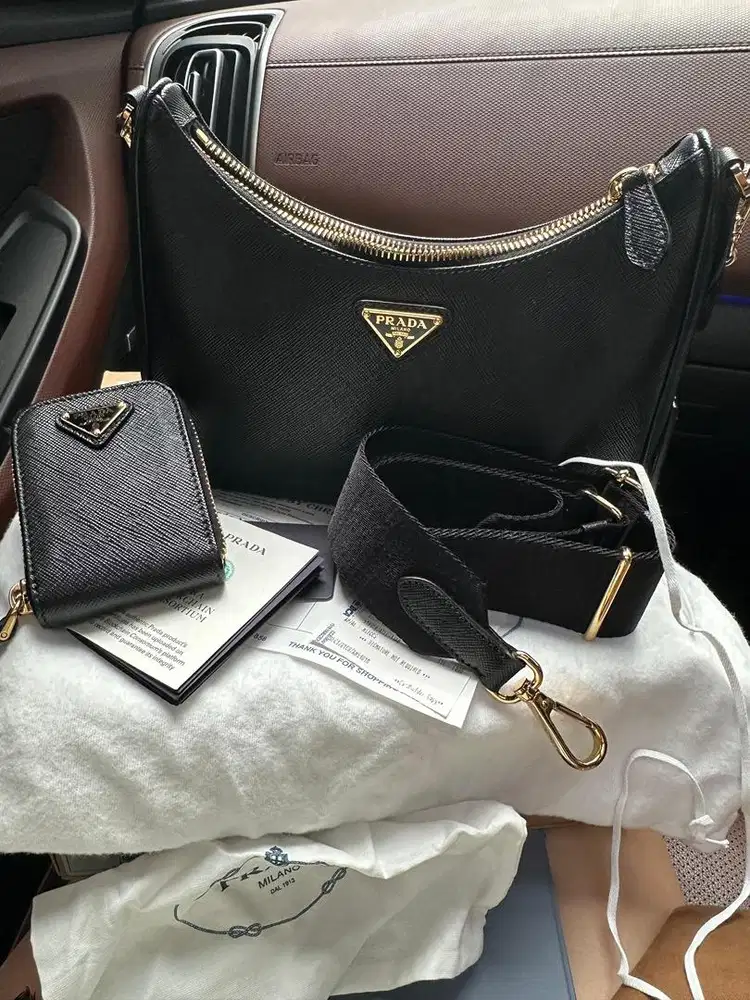 Tas handbag PRADA MULTIPOCHETTE BAG BLACK