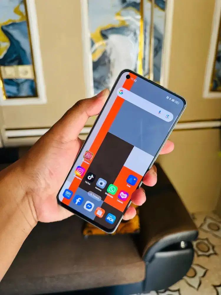 Oppo reno 6 5g 8/128 mulus segel kumplit finger di layar on face id on