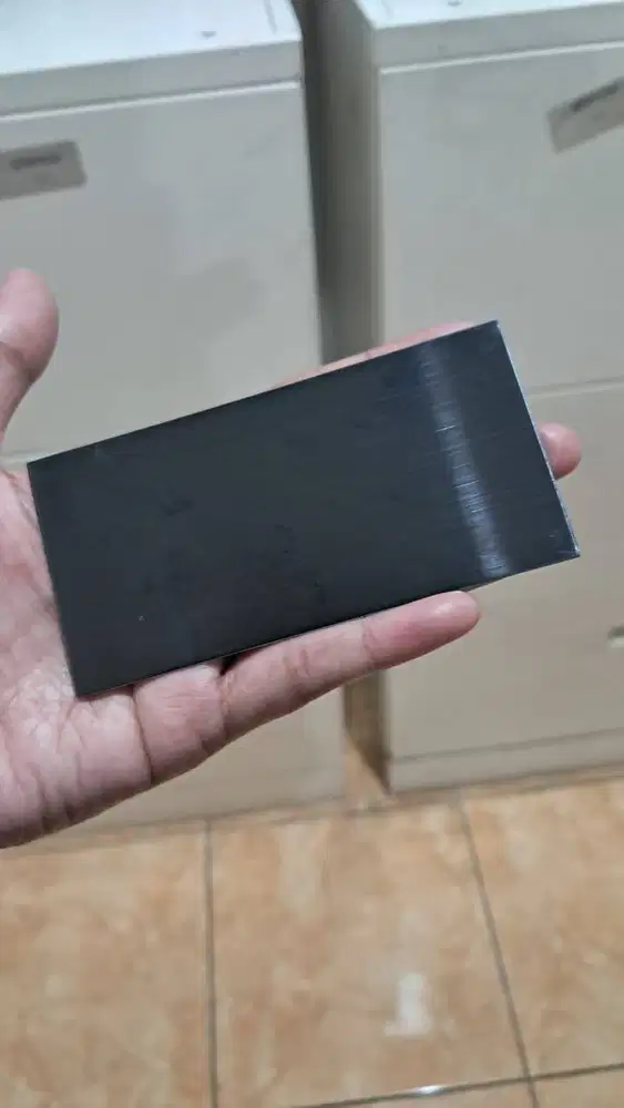 Plat Warna Black tebal 0,8mm grade 201 potongan per 5cm Custom(5x5)cm