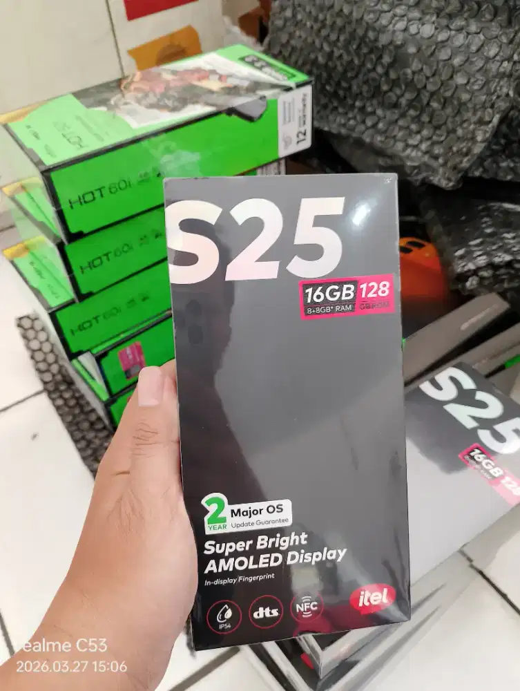 Itel S25 8+8/128 GB NFC IP54 AMOLED Display In-display Fingerprint