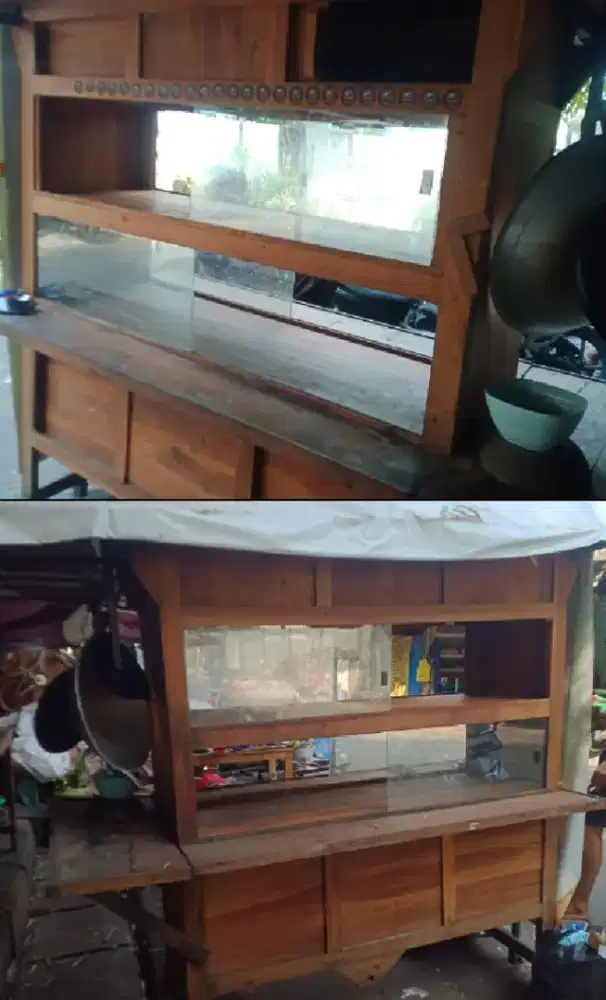 grobak dagang kayu jati belanda