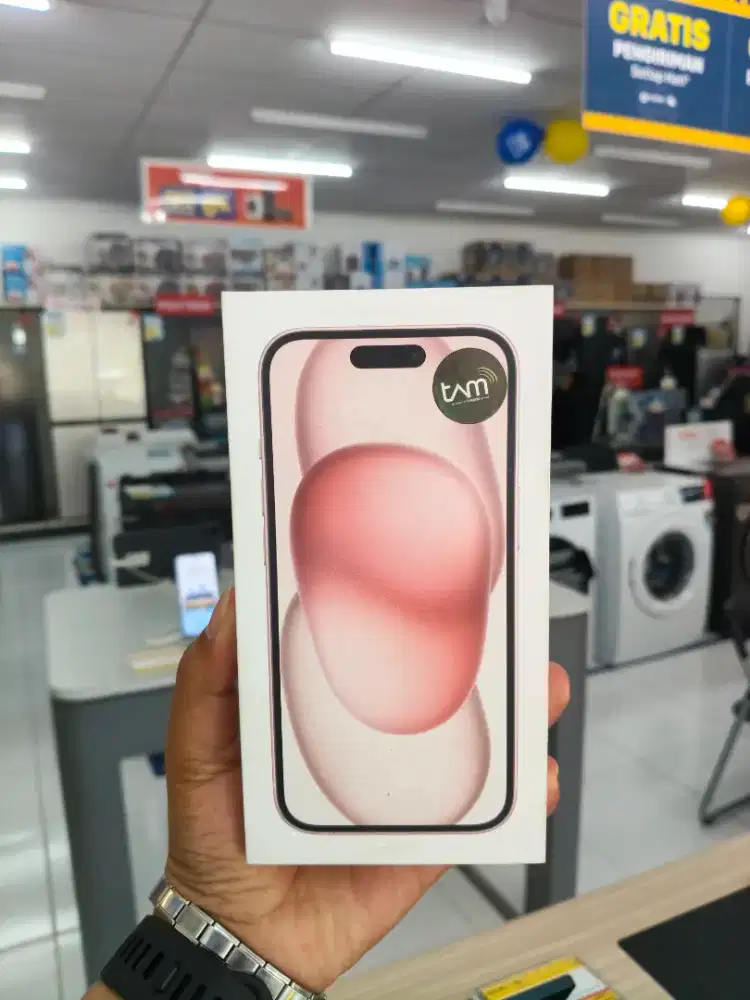 iPhone 15 128GB Pink Free Adapter ORI Garansi resmi iBox