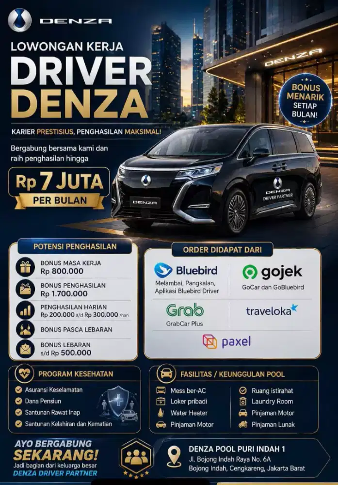 Di butuhkan driver untuk armada terbaru kami