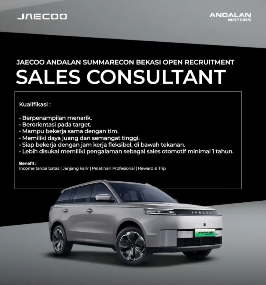 Sales Consultant Jaecoo SMB