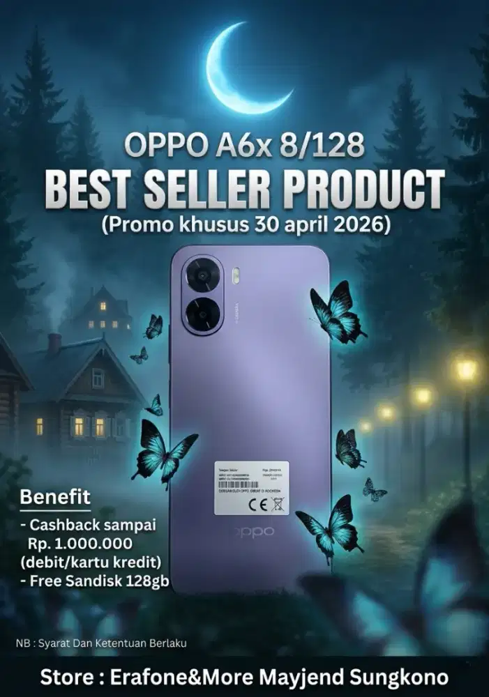 OPPO A6X 8/128, cahsback bank debit