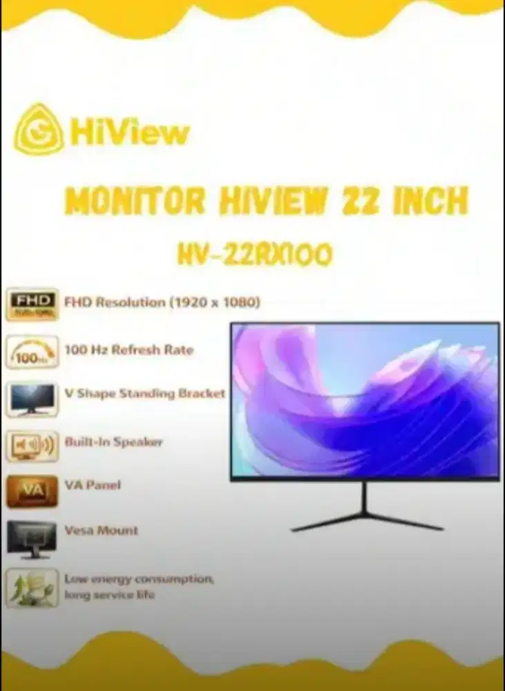 MONITOR LED HIVIEW 22 INCO