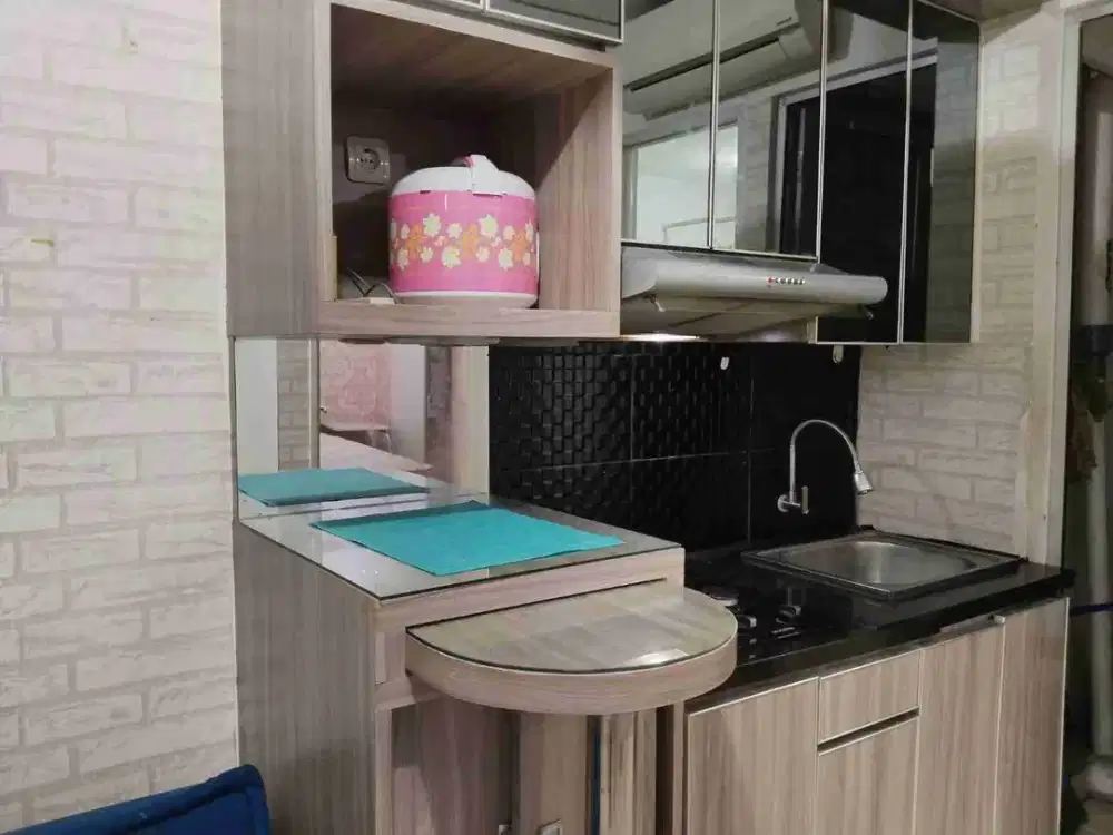 Apartemen Bassura City Jalan Basuki disewakan 2 BR lantai terendah 
per 6 bln 24 jt