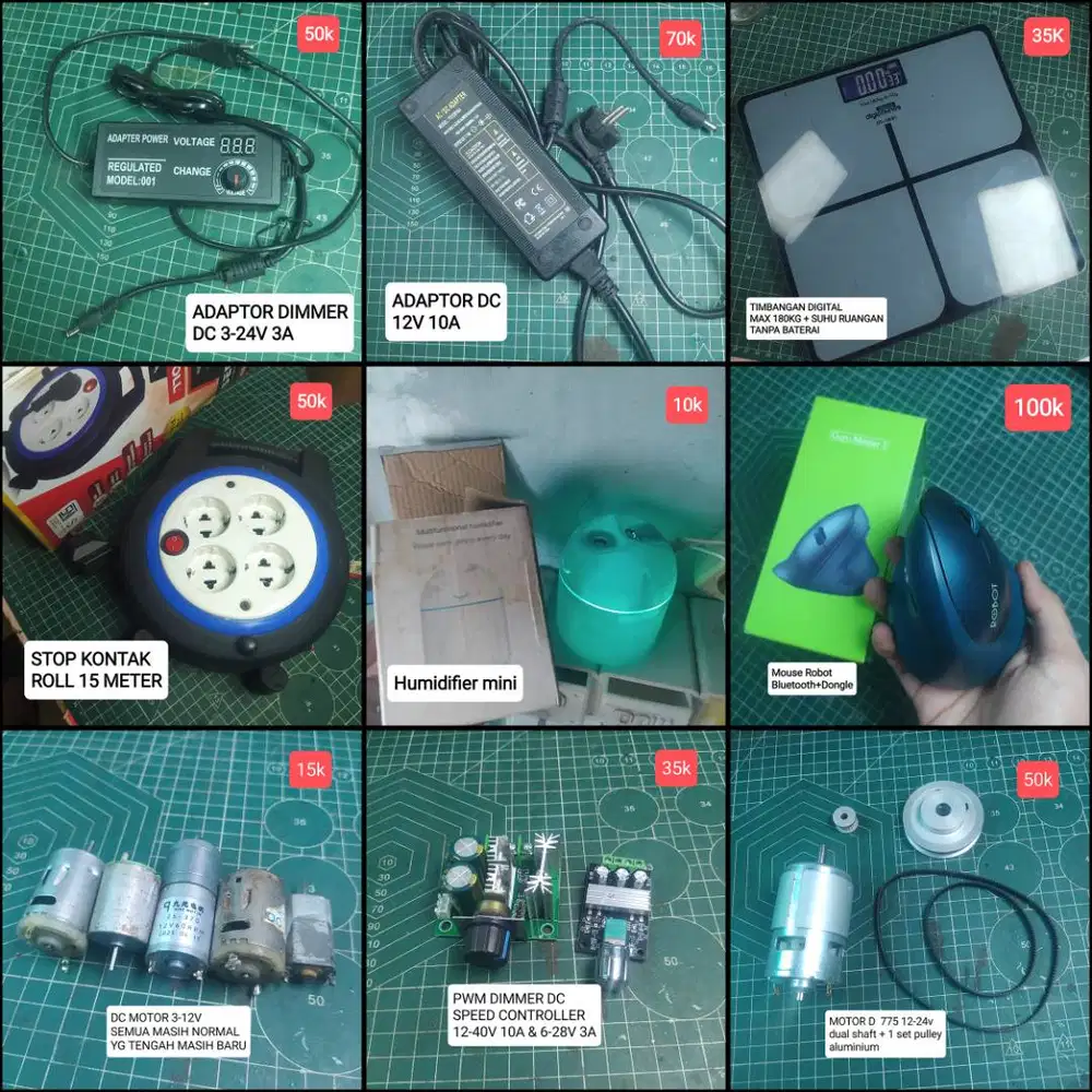 Barang second elektronik perkakas dll