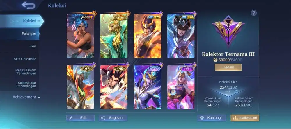 Dijual yg jelas²  aja akun mobile legends