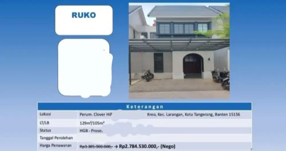 Dijual Rumah Siap Huni Clover Hill Sudah Kosong