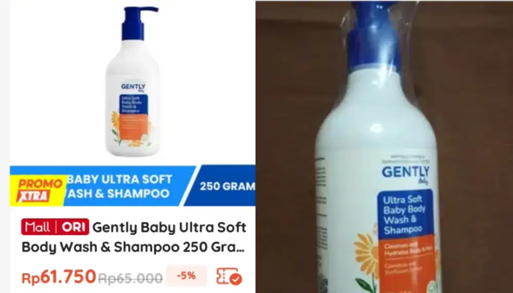 Gently baby body wash
