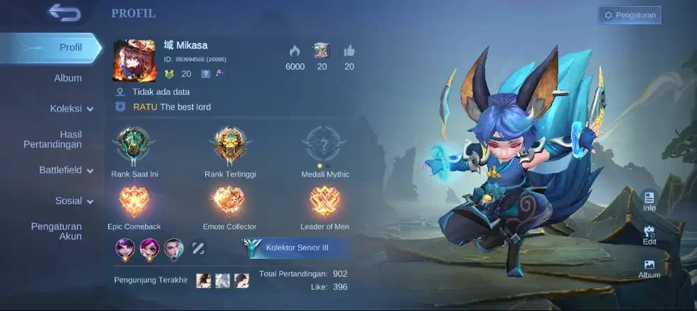 AKUN SMURF MOBILE LEGENDS
