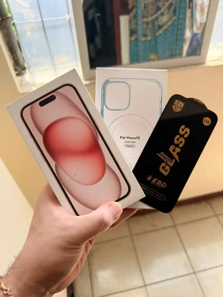 Iphone 15 128gb pink ibox segel box resmi baru