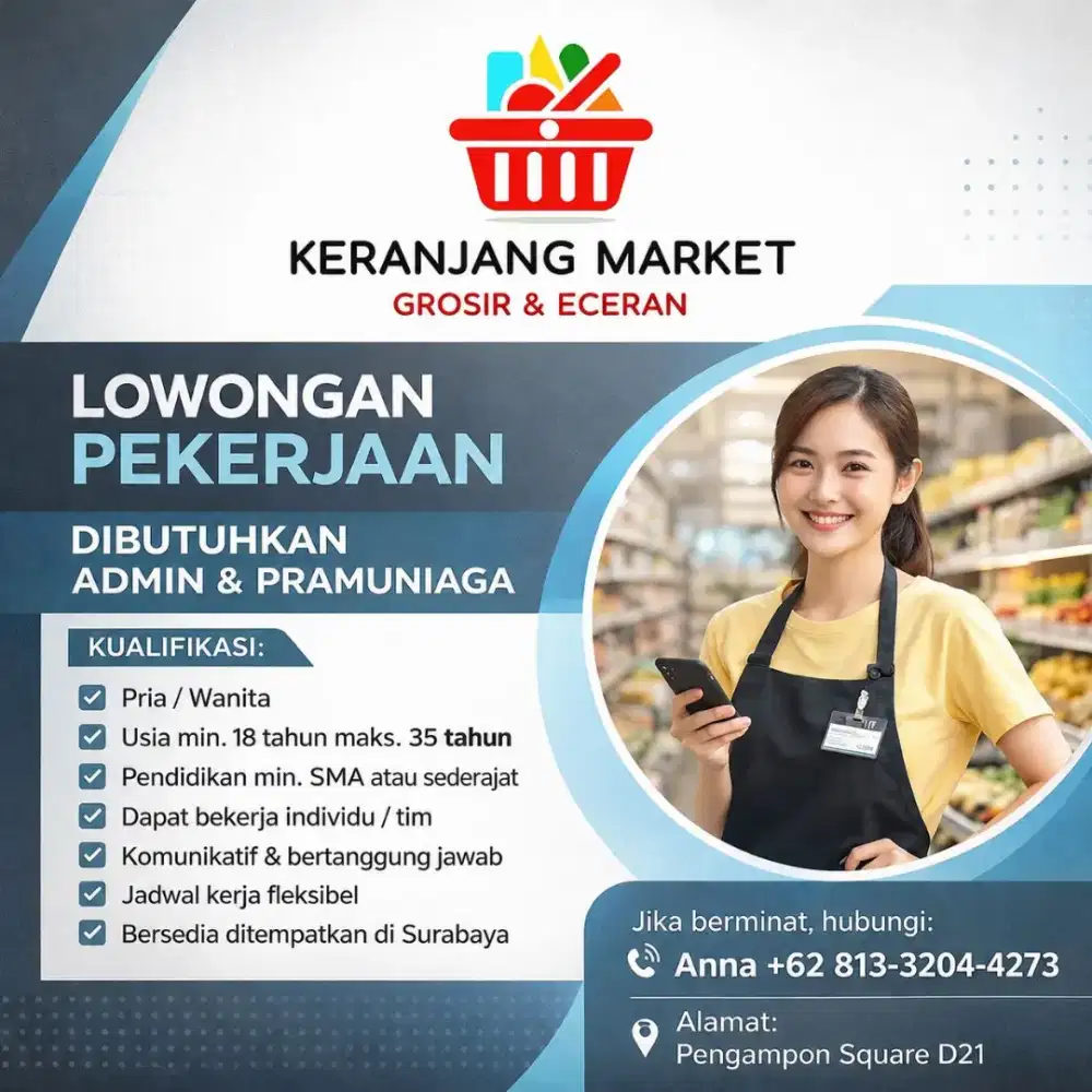 3 assisten admin untuk mini market