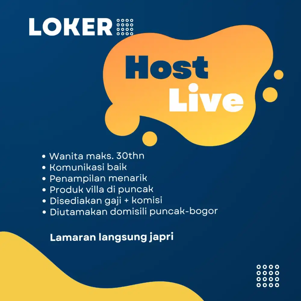 Loker Host Live TikTk
