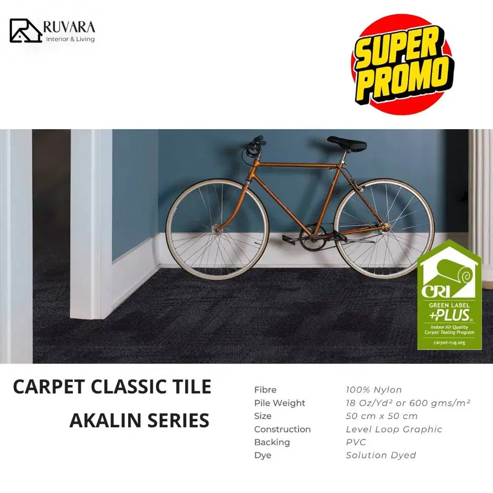 Karpet Tile Classis AKALIN Series 50x50 cm Tebal 8 mm | Carpet Tile