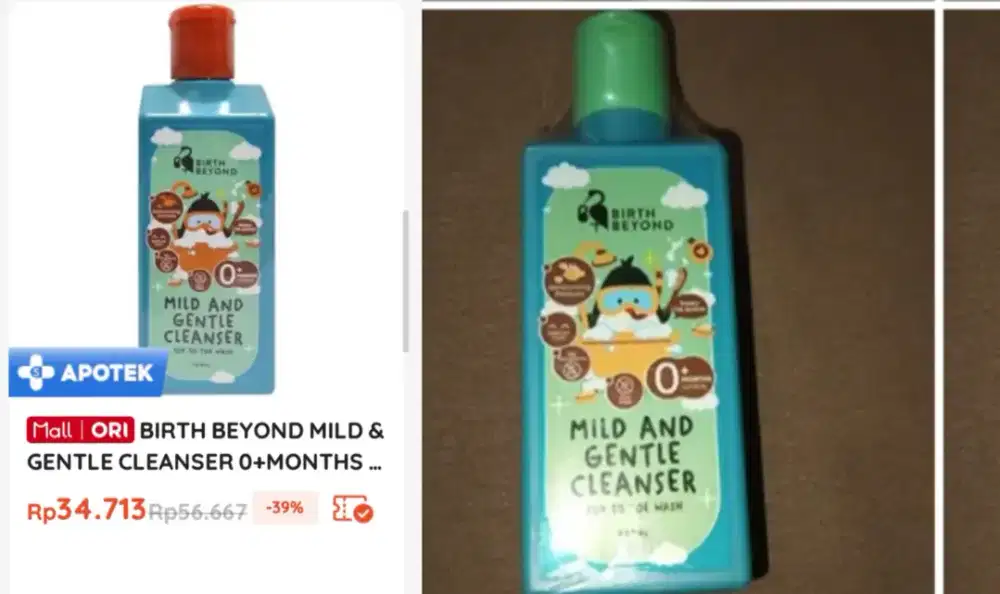 Birth beyond Mild and gently cleanser