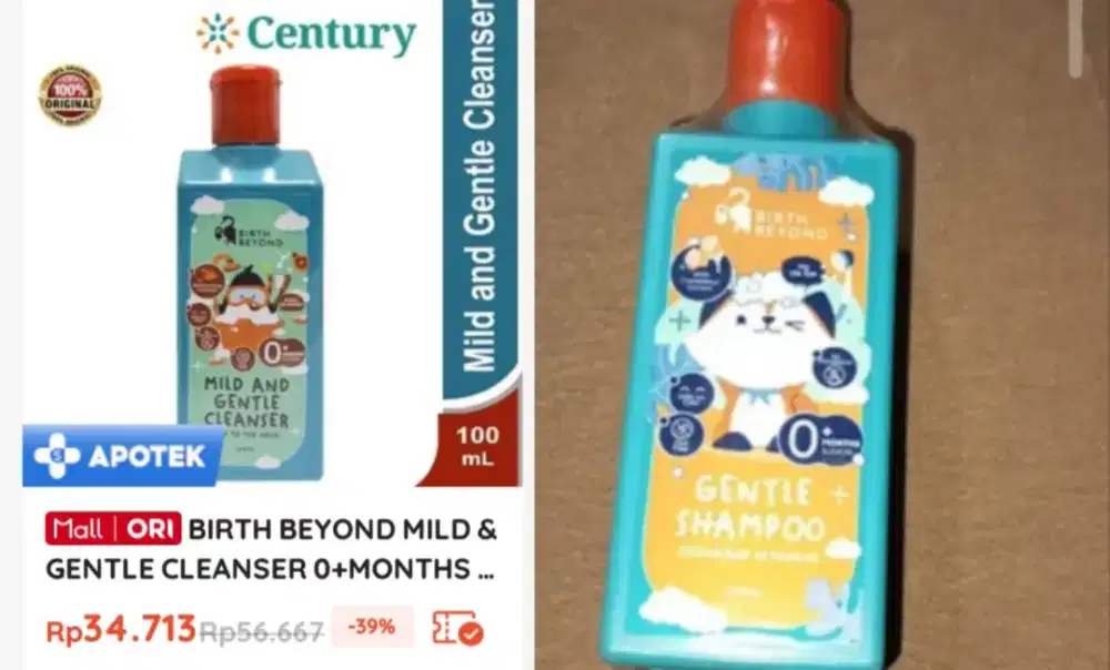Birth beyond gently shampoo