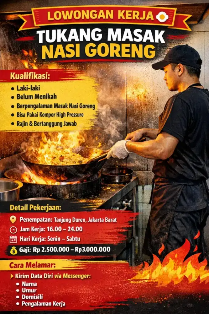 Loker Tukang Masak Nasi Goreng