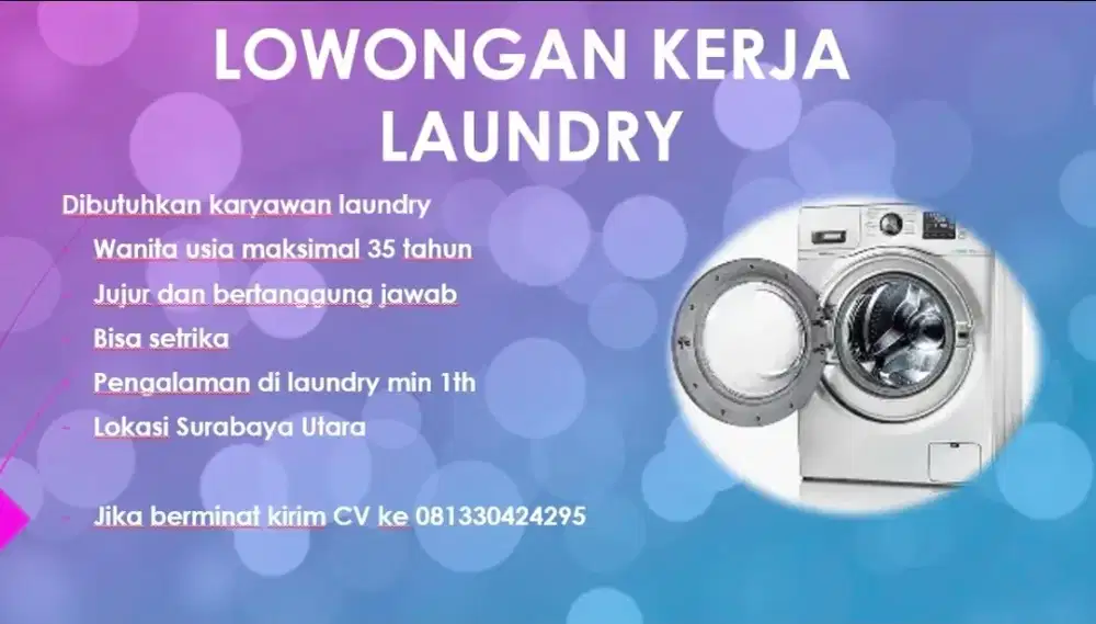 LOWONGAN KARYAWAN LAUNDRY
