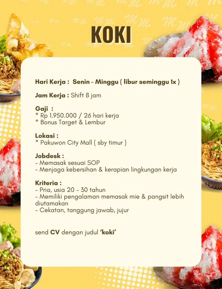 Koki (Mie Ayam)