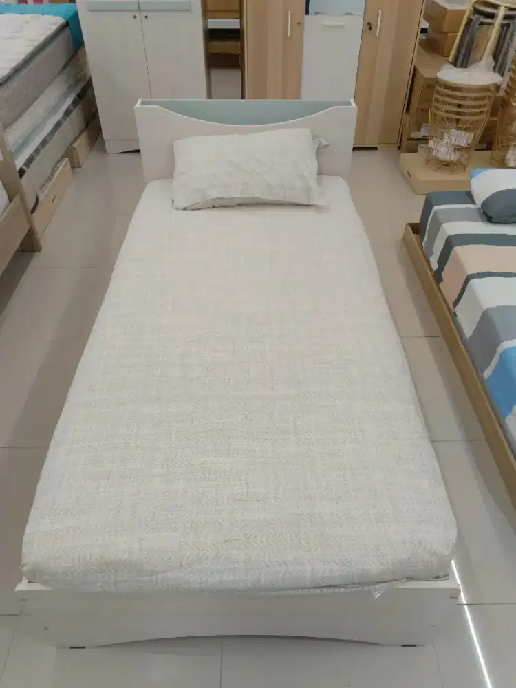 CASPER BED 100x200 WHITE ASH GREEN
